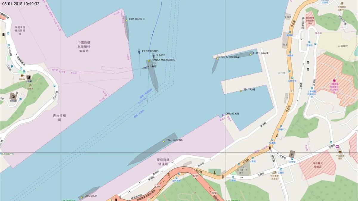 mapa keelung přístavu