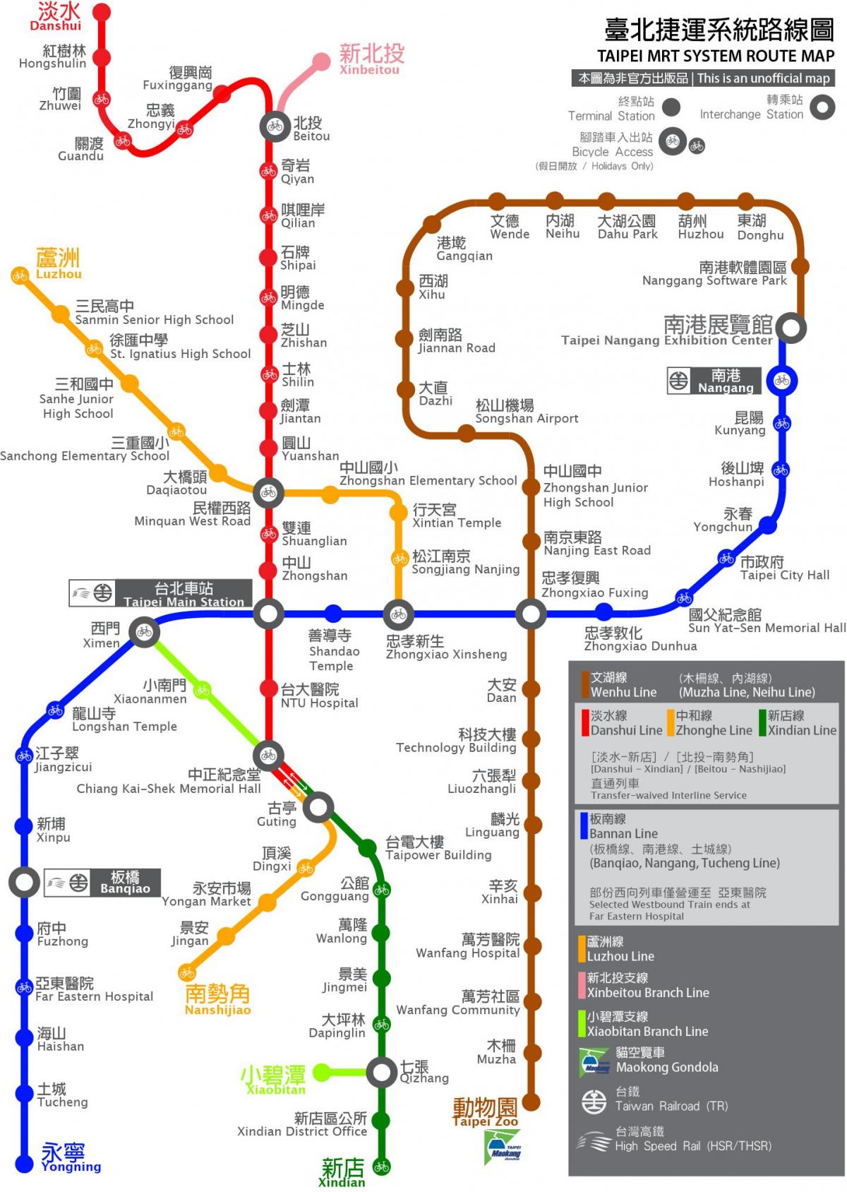 thsr Taipei station mapě
