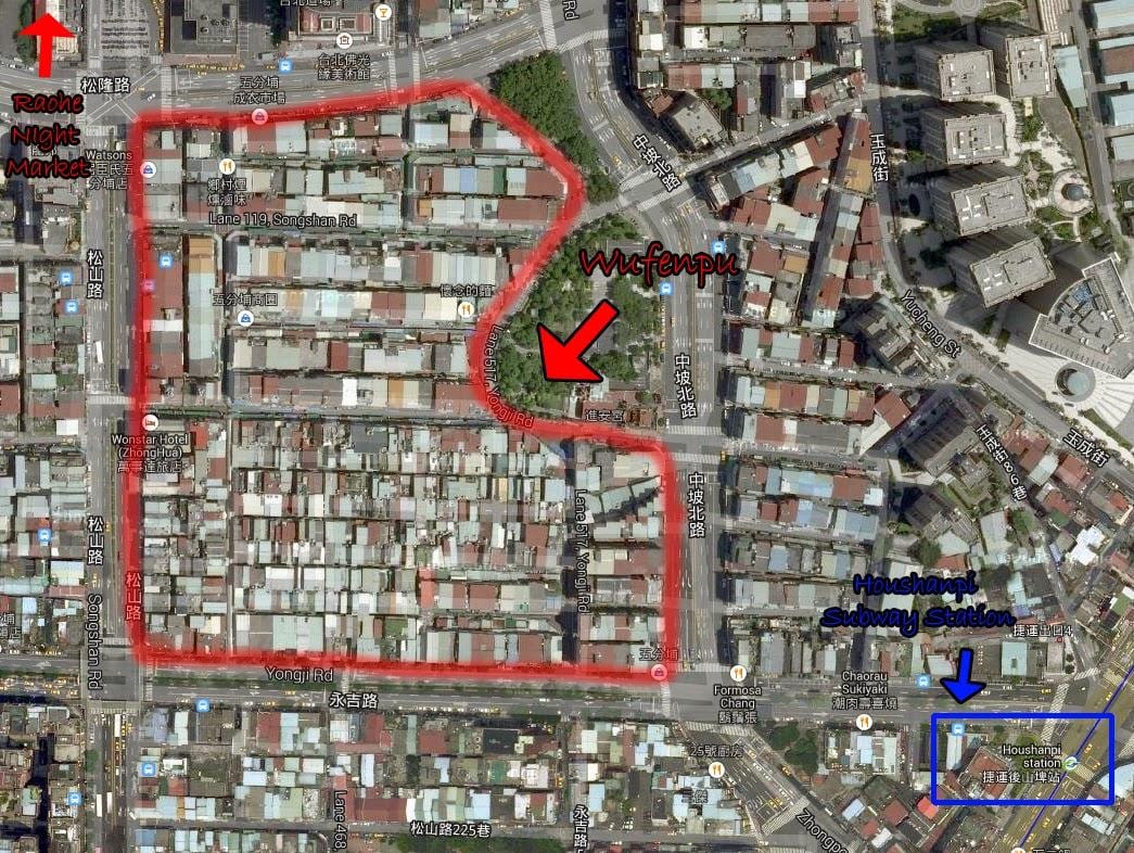 mapa wufenpu Taipei
