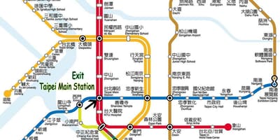 Mapa Taipei bus station