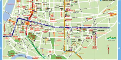 Mapa Taipei city turistických