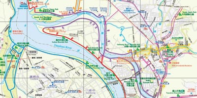 Mapa Taipei cesta na kole