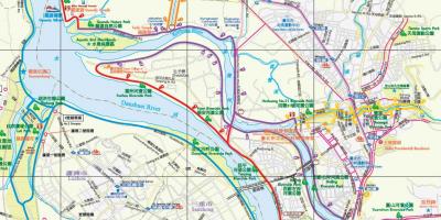 Mapa Taipei cesta na kole