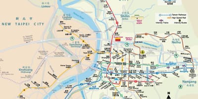 Taipei city mapě