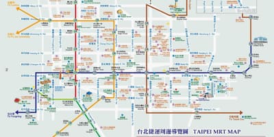 Taipei metro mapa s atrakcemi