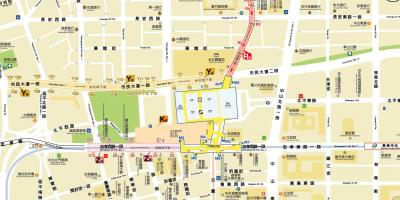 Mapa Taipei podzemní nákupní centrum
