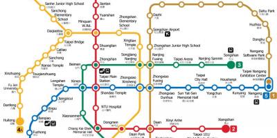 Taipei rapid transit mapě
