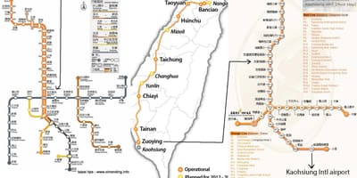 Mapa Taipei high speed rail station