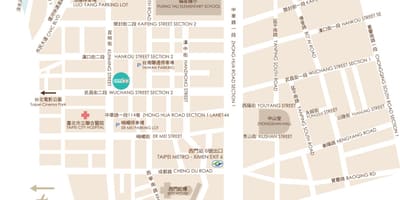 Ximending Taipei mapě